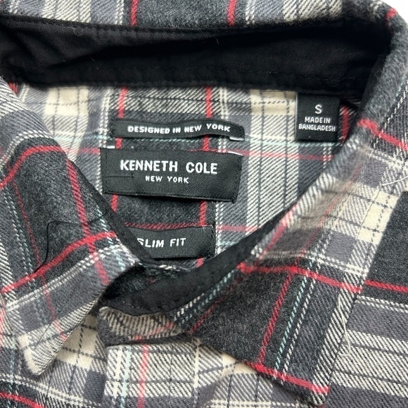 NWT Kenneth Cole Plaid Flannel Mens Small - Picture 11 of 11